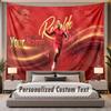 Custom Name Text Tapestry Cristiano Ronaldo Personalized Polyester Wall Tapestry For Bedroom And Room