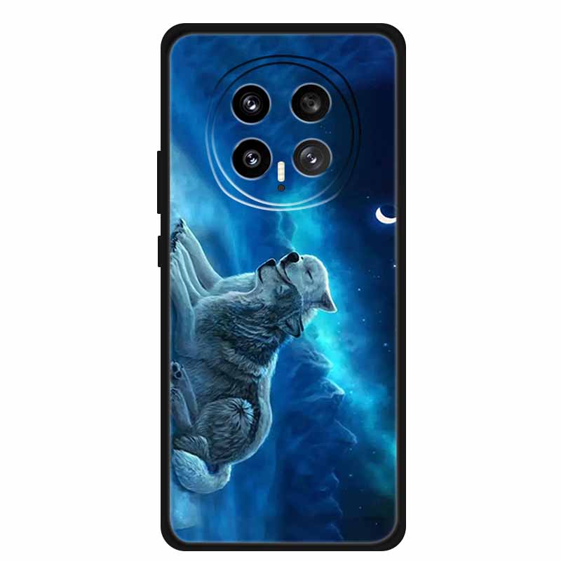 Защитный чехол для мобильного телефона For Honor Magic8 5G, с цветочным рисунком, мягкий, черный силикон, задняя крышка для Honor Magic 8 2025, чехол Funda