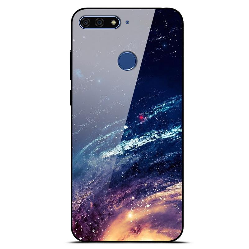 Honor 7C Case Tempered Glass Back Cover For Huawei Honor 7C AUM-L41 Case Honor 7A Pro Soft Bumper On Honor 7 C Honor 7A Case