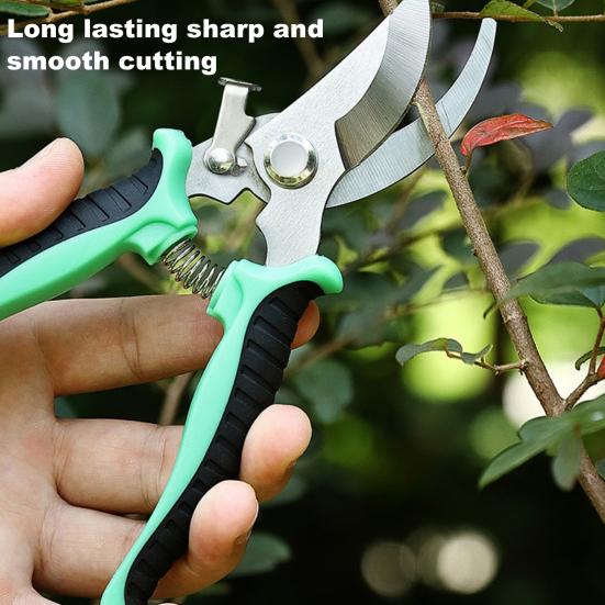 Garden Pruning Shears Stainless Steel Gardening Shears Tree Branch Cutter Snips Sharp Scissors for Cutting Flower Hedge Stem