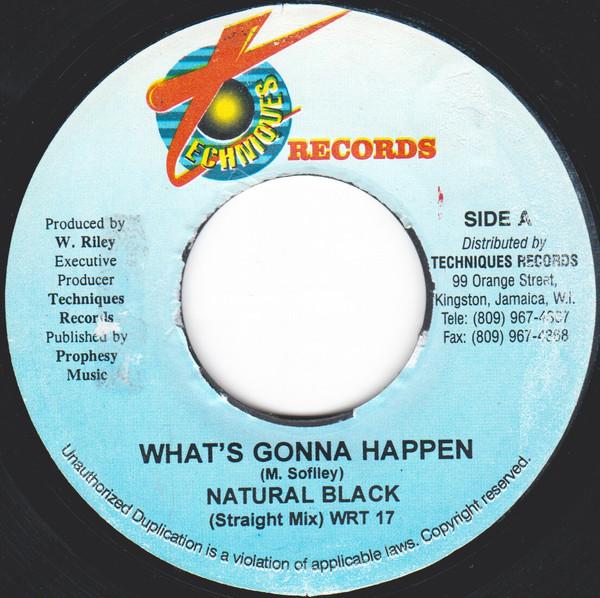 7inch Record NATURAL BLACK - What's Gonna Happen WRT17 Techniques Jamaica Reggae, Ska & Dub Used