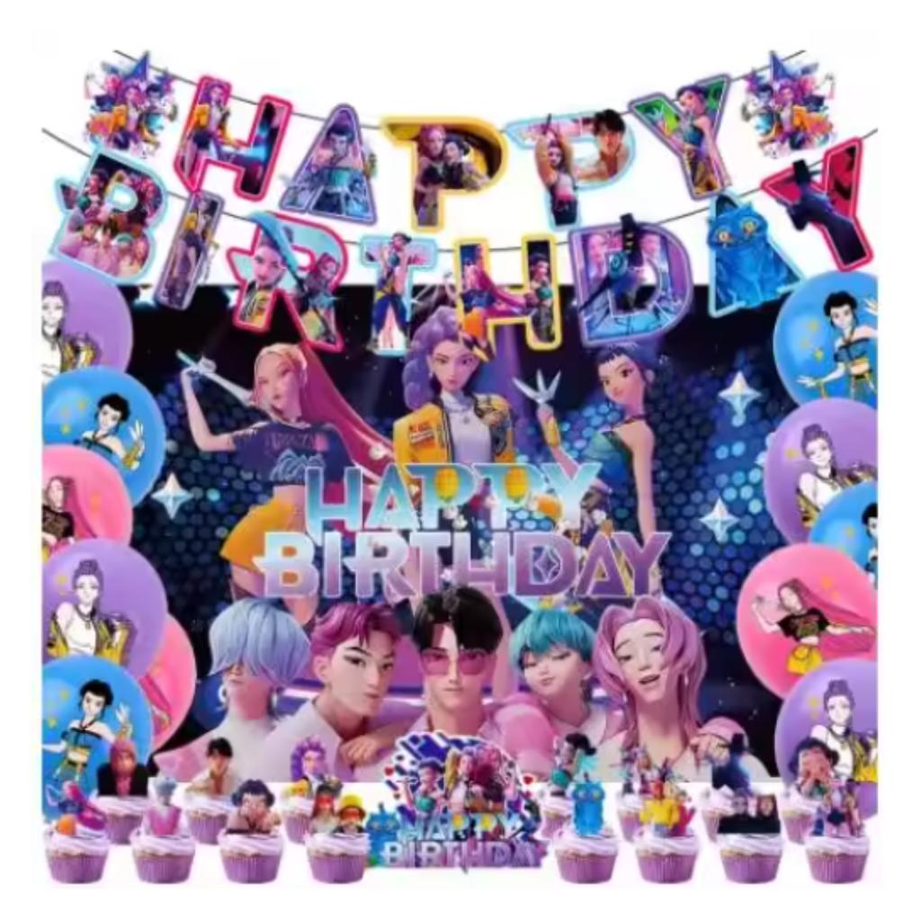Tableware Theme Kids Birthday Party Supplies, Paper Plates Cups Napkins Candy Box Gift Bags Banner Backdrop All-in-One Decor Set