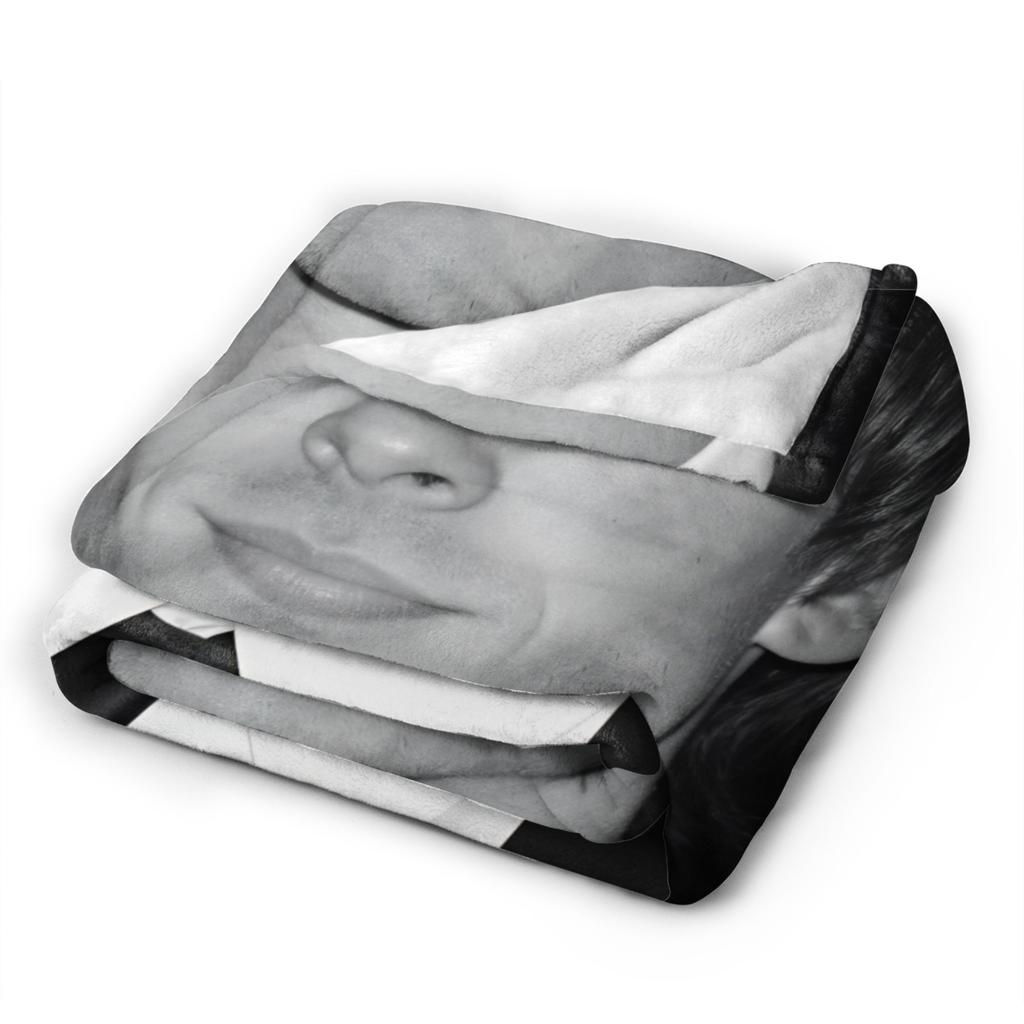 Damon Salvatore Blankets Camping Flannel Throw Blanket For Outdoor Warm Soft Custom Quality Bedspread Gift