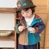 Boys' Autumn Color Matching Hooded Suit Baby Foreign Style Charge Jacket Casual Pants Two-Piece Set Children'S Autumn Clothes