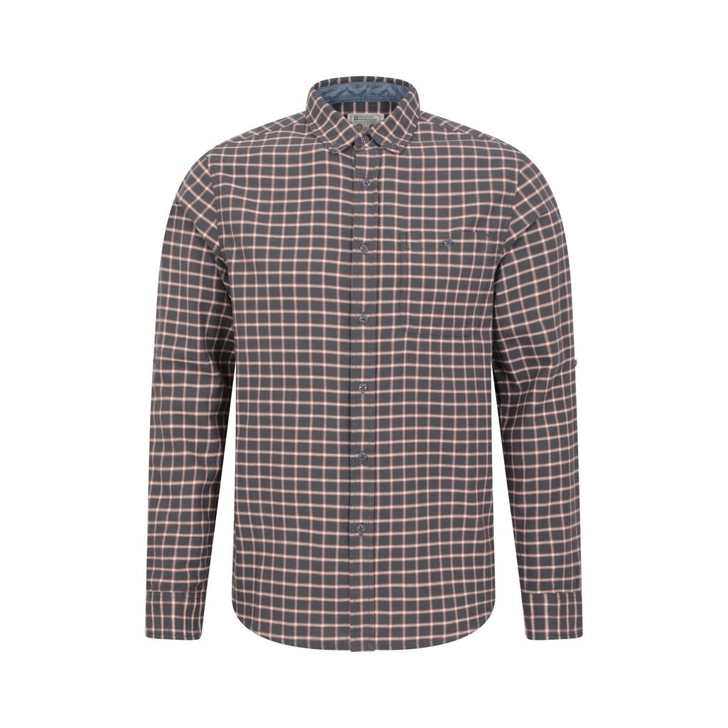 Mountain Warehouse Mens Driftwood Checked Organic Shirt