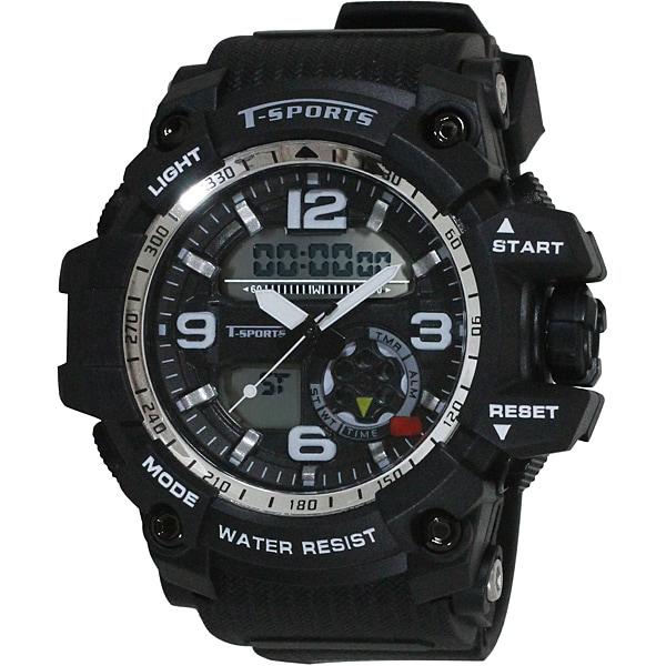 CREPHA TS-AD095 Men's Quartz Digital Wrist Watch - Blue / Black TS-AD095-BL TS-AD095-BK Gift Casual Business Sports Student