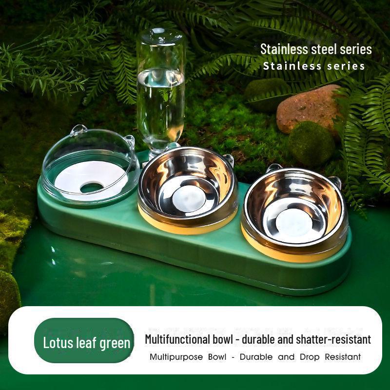 Эргономичная керамическая миска для кошек с автоматическим дозатором воды — защищает шею кошки