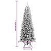 VidaXL Sapin de Noël artificiel avec neige floquée 240 cm PVC et PE345192
