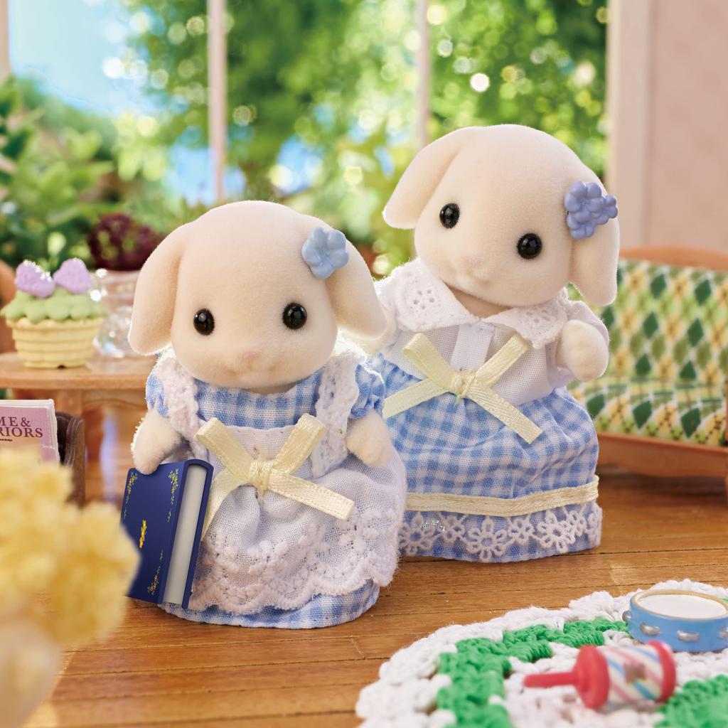 Куклы Sylvanian Families Кролик ST Mark Возраст 3+ и Игрушка Sylvanian EPOCH [Семья Флоры] FS-50 Сертифицировано, Вверх, Кукольный домик, Семьи,