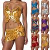 2 Pieces, Bra With Sequined Tassels, Fringed Top, Belly Dance Skirt, Carnival, Club, Costumes
