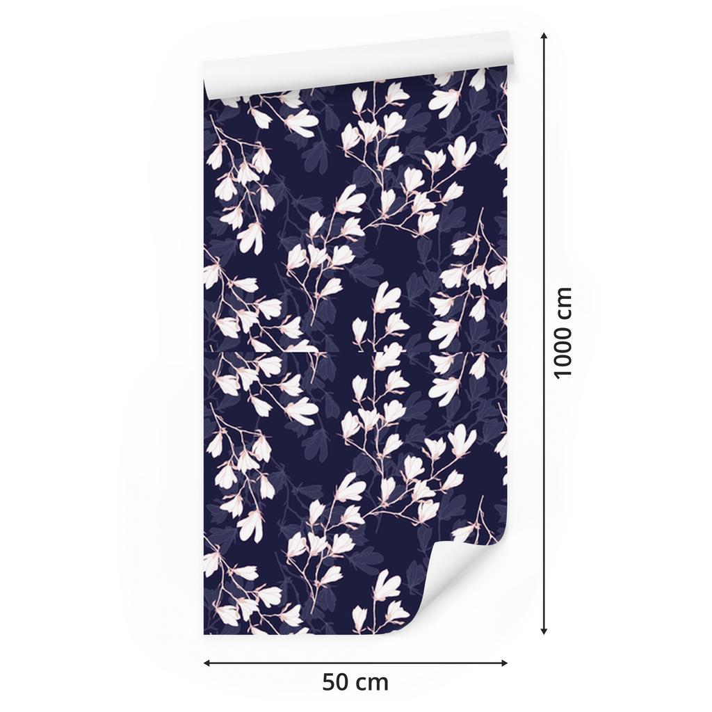 Beautiful magnolia flowers wallpaper for living room and bedroom 50x1000