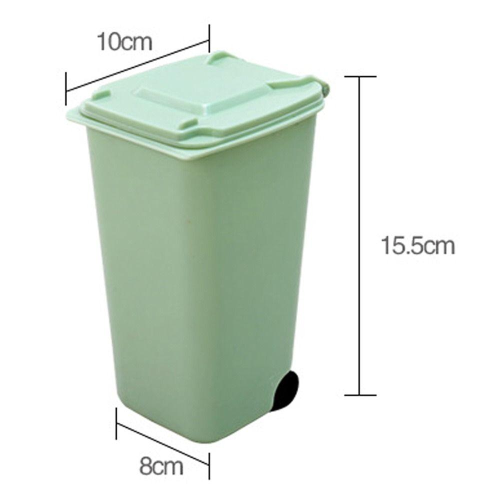 Multi-Functional With Cover Workspace Pen Holder Garbage Storage Box Mini Trash Can Desktop Bin
