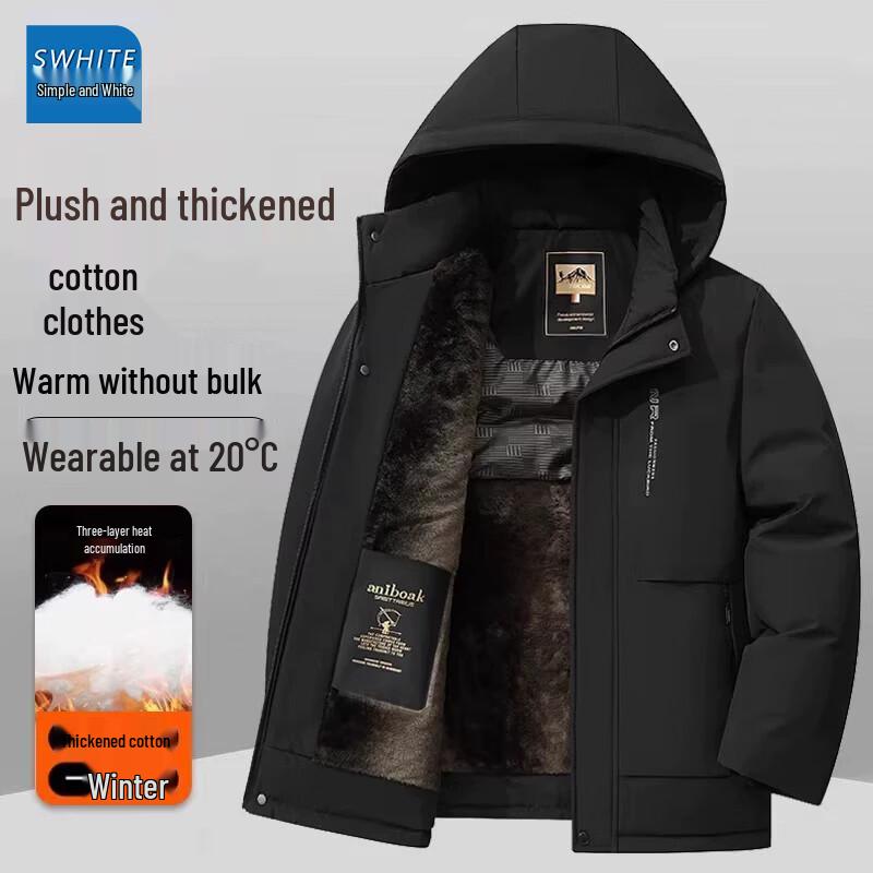 Мужская зимняя утепленная повседневная куртка на флисовой подкладке
