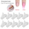 10pcs  Set Transparent Nail Tips Clips Poly Gel Quick Building Mold Clips Nail Gel Accessories