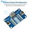 Модуль обнаружения проводов с несколькими интерфейсами USB A на Type C Type C на Type C Тестер кабелей быстрой зарядки со 12 группами светодиодных индикаторов
