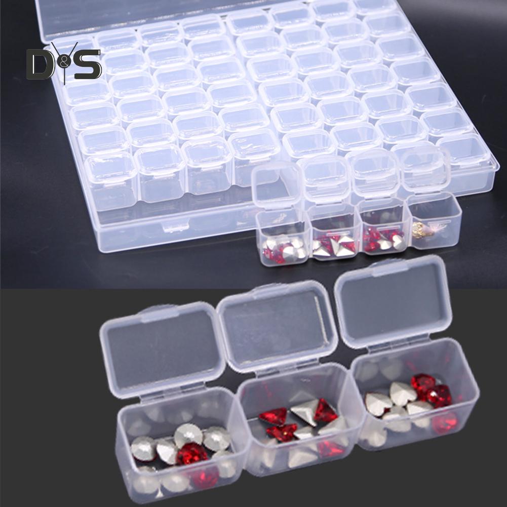 Fancystyle 56 сетчатый прозрачный ящик для хранения украшений для ногтей ящик для инструментов с крышкой контейнер для демонстрации