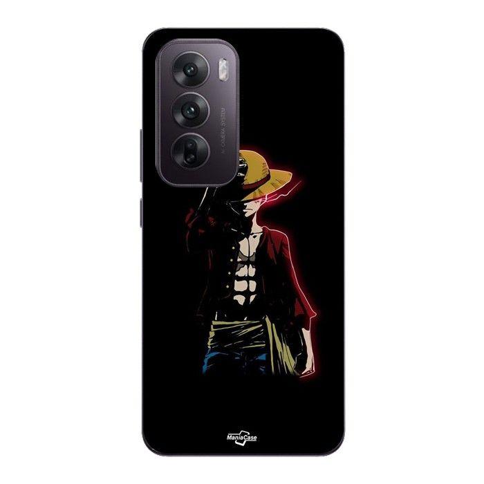 Coque Pour Oppo Reno 12 5g One piece manga anime luffy fond noir Maniacase