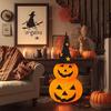 3 фута Складное украшение в виде тыквы на Хэллоуин, Работающее от батареек, Светящаяся тыква, Всплывающий Джек-о-Лантерн для внутреннего и наружного двора, крыльца, Праздничный декор