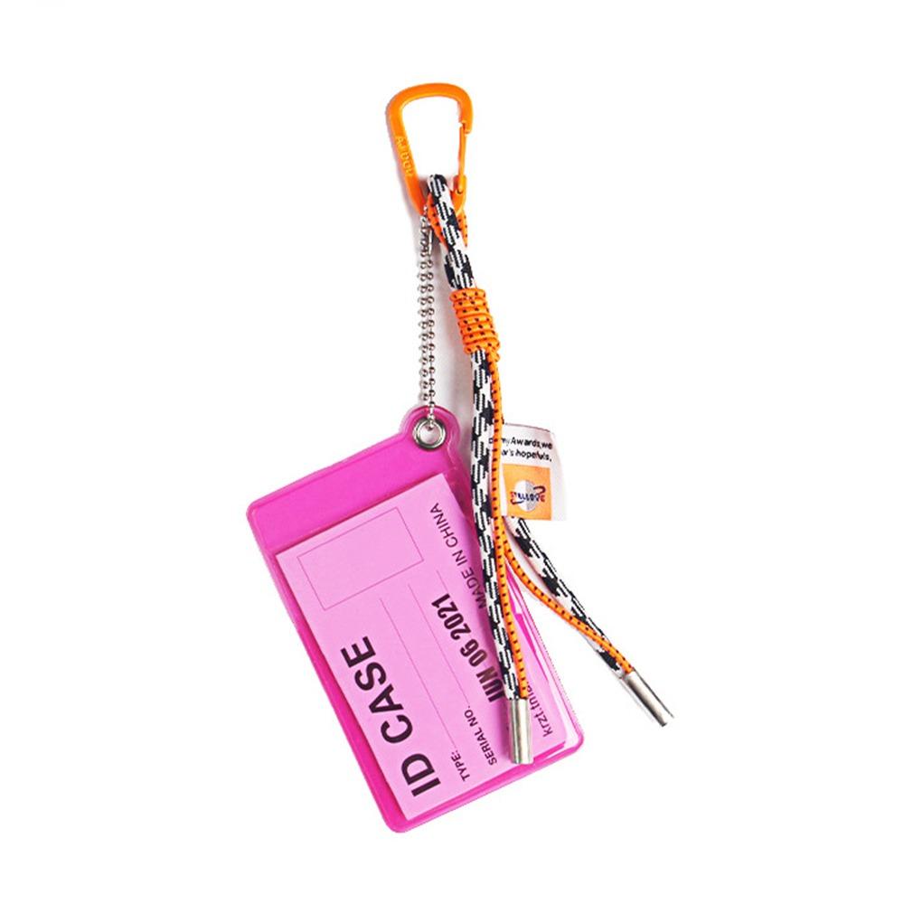 Флуоресцентный цветной ремешок для удостоверения личности из ПВХ-материала, держатель для удостоверения личности, ремешок для ключей