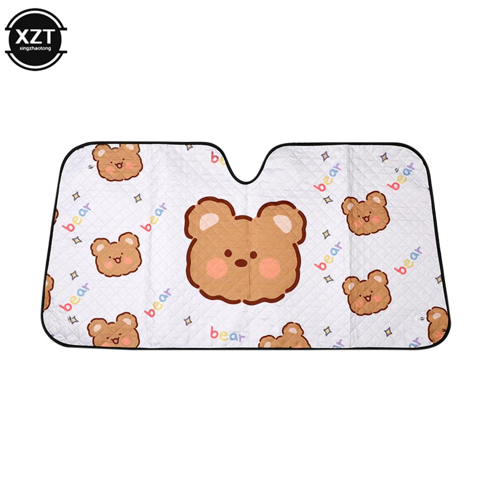 Летний мультяшный автомобильный солнцезащитный козырек на лобовое стекло, мультяшные автомобильные аксессуары, солнцезащитный козырек, защита от солнца, автомобильное украшение для мужчин и женщин