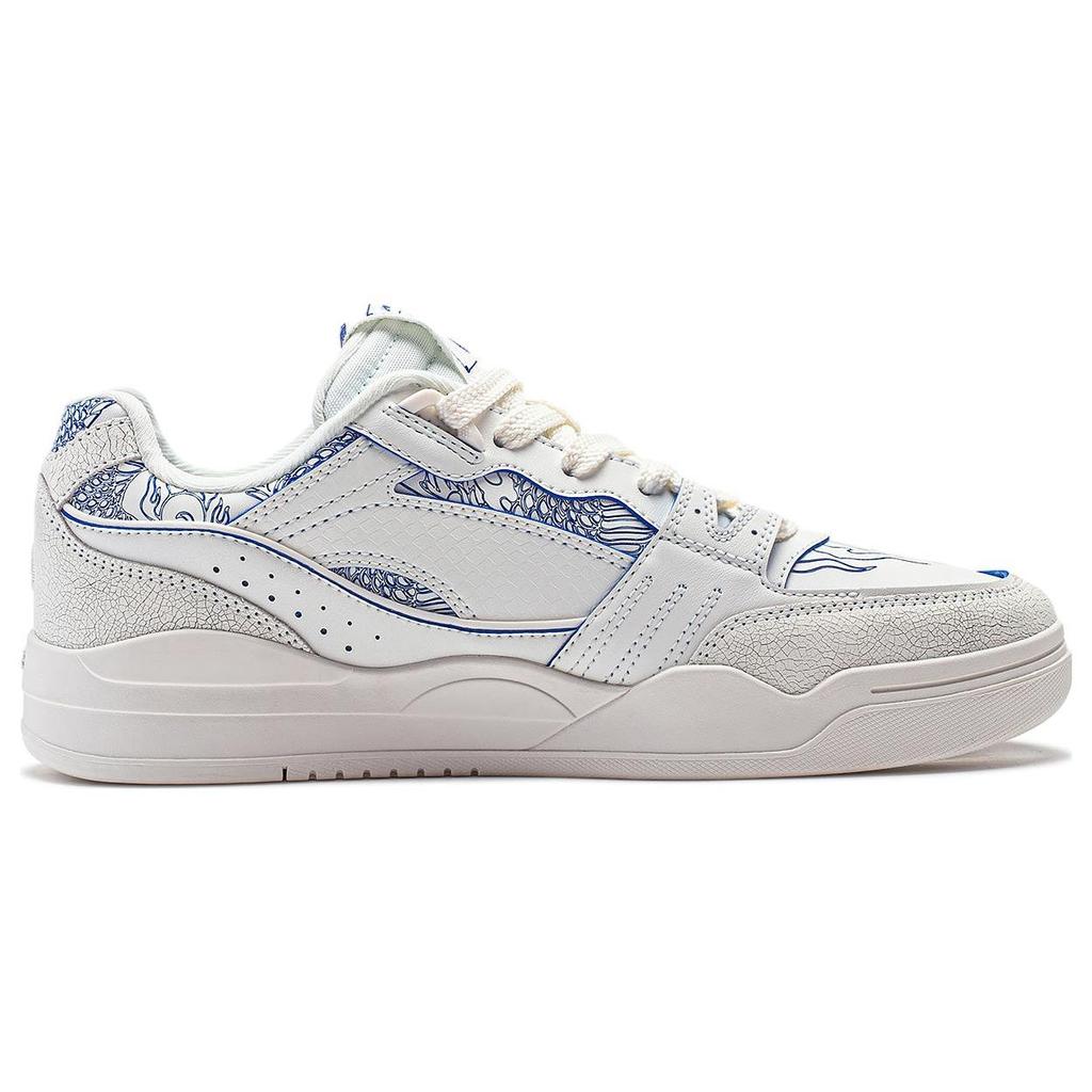 Li-Ning Moon White Green Casual Versatile Non-Slip Wear-Resistant Low-Top Lifestyle Shoes Unisex Sneaker Blue AGCS427-15