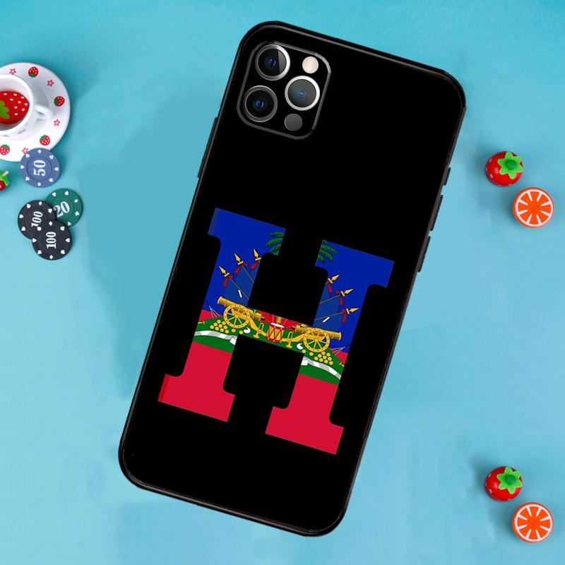 Vintage Haiti Haitian Flag Phone Case For iPhone 16 15 14 13 12 11 Pro Max XR XS X Plus Mini Bumper Cover Capa