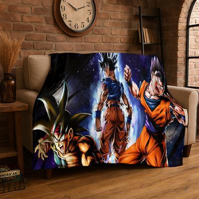 Ретро Аниме D-Dragon Ball Мультфильм Игра Мягкое Фланелевое Плед-Одеяло, Уютное Одеяло для Кровати, Дивана, Софы, Спальни, Гостиной, Путешествий, Ребенка