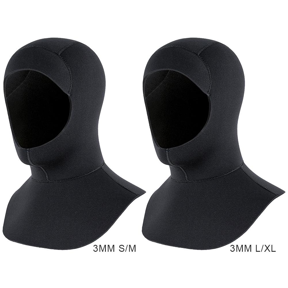 3mm Surfing Thermal Hood Quick Dry Neoprene Wetsuit Hood Snorkeling Cap UPF50+ for Swimming Diving Snorkeling