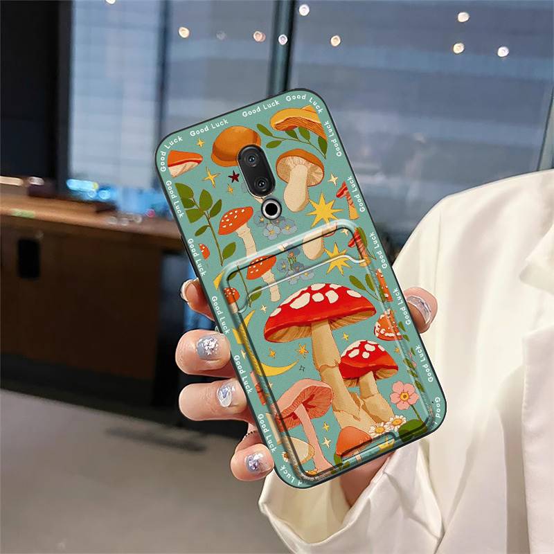 Cute Card Bag Phone Case For Meizu 15/15 Lite Fashion Design Dirt-resistant Soft Case Card Slot Cartoon Protective TPU