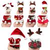 Shawl Christmas Deer Set Scarf Red Festive Outfit New For Labubu Outfit  Costume Parties