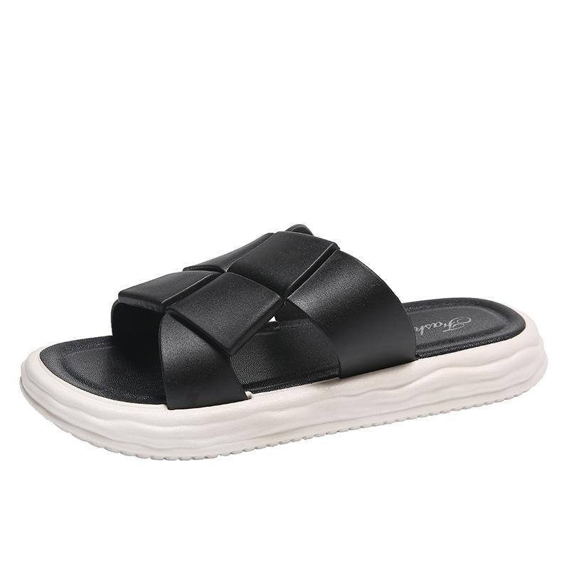 Тапочки женские летние простые квадратные классные тапочки новые домашние плоские нескользящие и износостойкие одно слово перетаскивание прилив