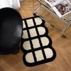 Впитывающие коврики для ванной комнаты, противоскользящие коврики для ног на двери ванной комнаты, черно-белый ветрозащитный утолщенный коврик для туалета