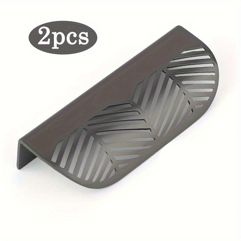 2 шт. латунная кромка, оттягивающаяся назад, монтируемая на палец, скрытая ручка для ящика, изогнутая кромка, невидимая ручка