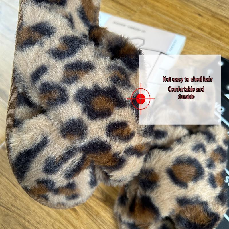 VAT-Compliant Fluffy Rabbit Fur Open-Toe Slippers for Cross-Border E-Commerce