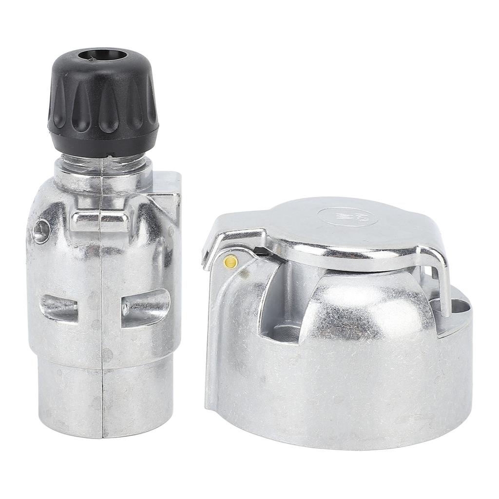 Комплект розетки вилки прицепа Алюминиевый сплав DC12V 7-контактный штекер Розетка Разъем для проводки Комплект адаптера для автодомов Судов