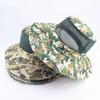 Camouflage Sun Hat for Men Summer Breathable Big Eave Sunshade Hat Outdoor Sport Climbing Hat Fishing Caps Foldable with Buckle