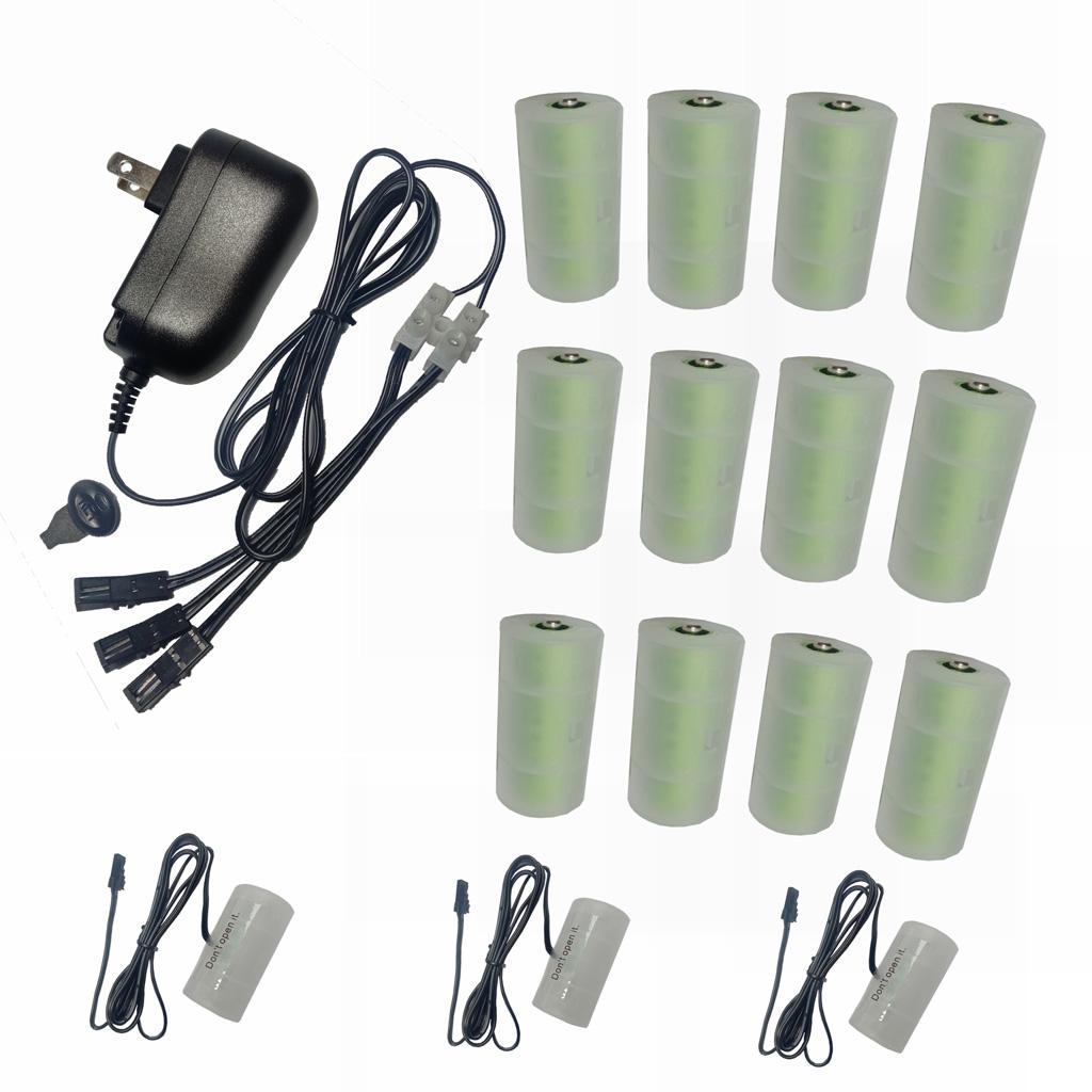 Адаптер питания для замены фиктивных батареек 3 В-12 В для светодиодной подсветки, заменяет 2-8 шт. батареи 1,5 В LR14 C