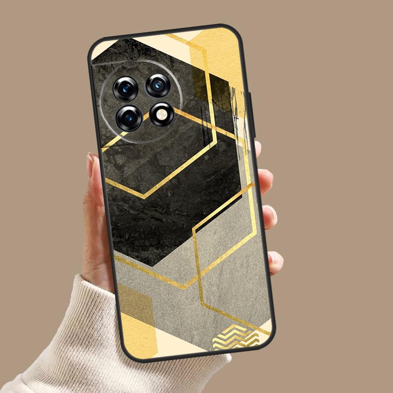 Luxury Gold Foil Art Case For OnePlus Nord 5 CE 4 3 Lite N20 N30 OnePlus 15 13 12 11 8 9 10 Pro 12R 13T 13R Cover
