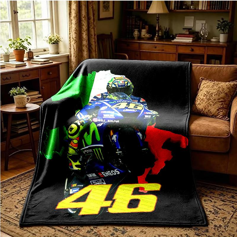 Valentino Rider Throws Blanket Flannel Blankets Plush for Couch Bed Gifts for Men Women Travel picnic blanket Christmas fan gifts