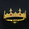 Vintage King Tiara Crown Antique Bronze Ancient Greece Tiara Prince Rhinestone Tiara  Women