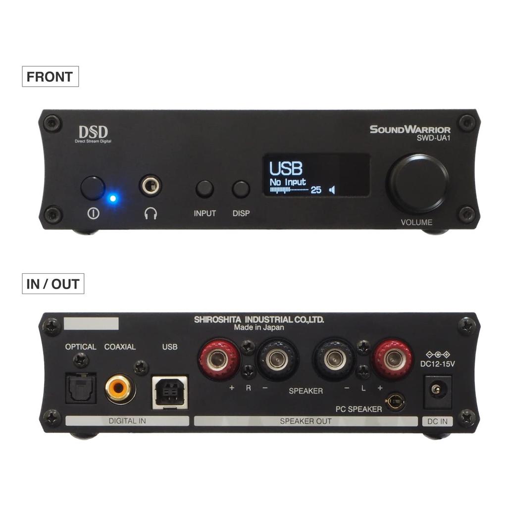 SOUNDWARRIOR SWD-UA1-SD, a Japanese-made Integrated Amplifier with Built-in USB DAC, Supports High-resolution DSD Audio Sources, and Supports USB,