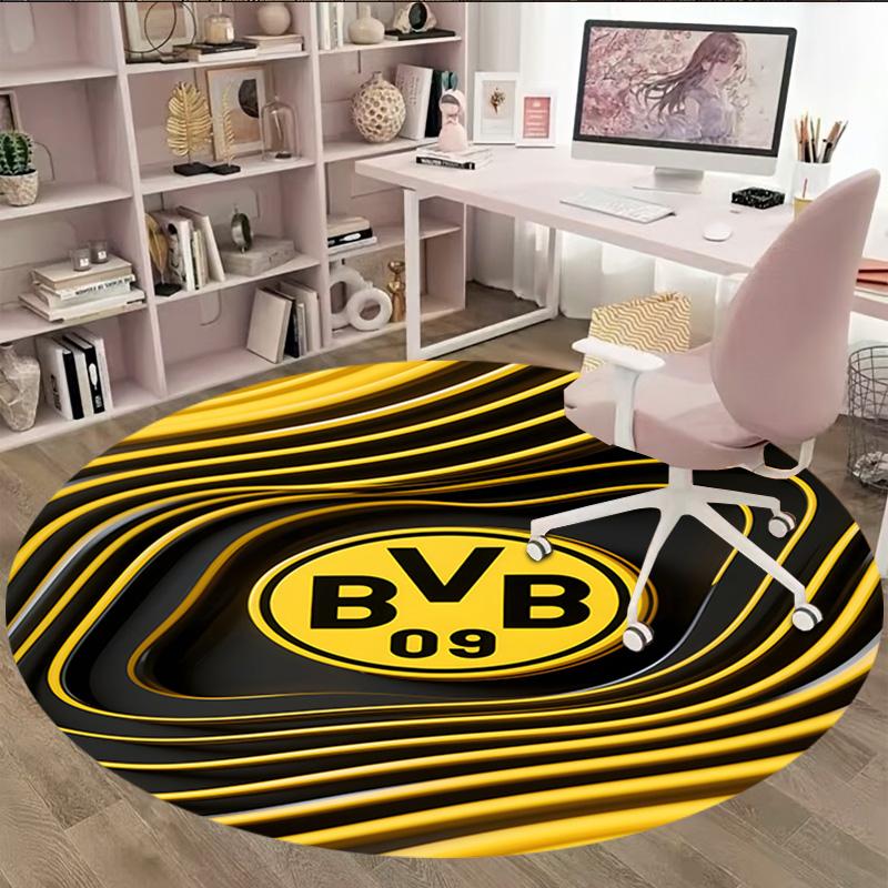 1pc B-BVB Carpet, Round Rug, Comfortable, Suitable for Entryways, Living Rooms, Office, And Bedrooms, Christmas Decoration