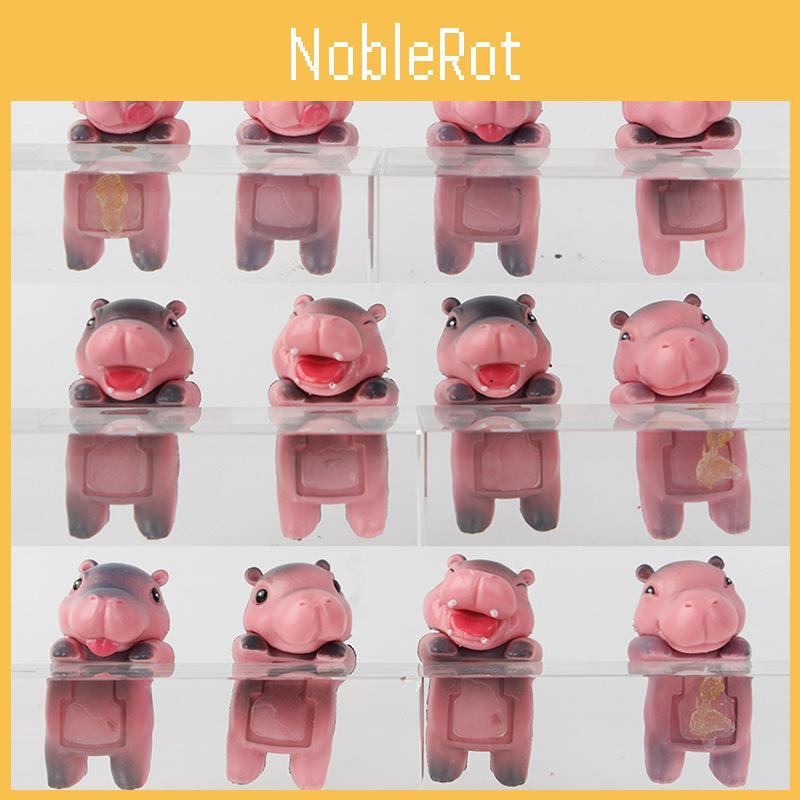 Милый и забавный игрушечный гиппопотам, аксессуары для модели автомобиля, сюрприз в слепой коробке, коллекционные предметы
