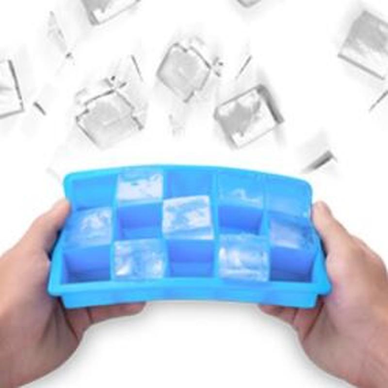 15 Grid Silicone Ice Cube with Lid Environmental Square Ice Cube DIY Ice Cube Mold