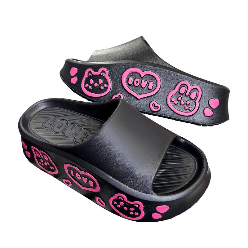 Женские тапочки из ЭВА на толстой подошве — милые, увеличивающие рост летние пляжные шлепанцы