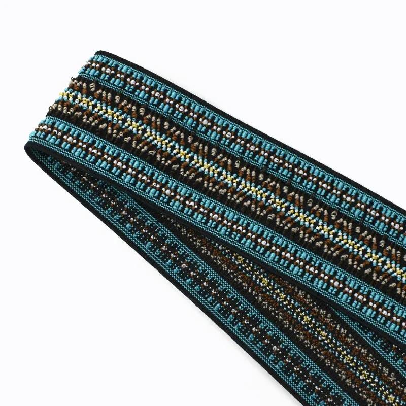 Meetee 2/3/5 м Эластичная лента 50 мм Жаккардовая эластичная тесьма Лента для пояса брюк Резинки Швейная фурнитура для одежды