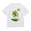 Women's Oversize Classic T-Shirt Fresh Vegetable Detailed Slice Design Tee