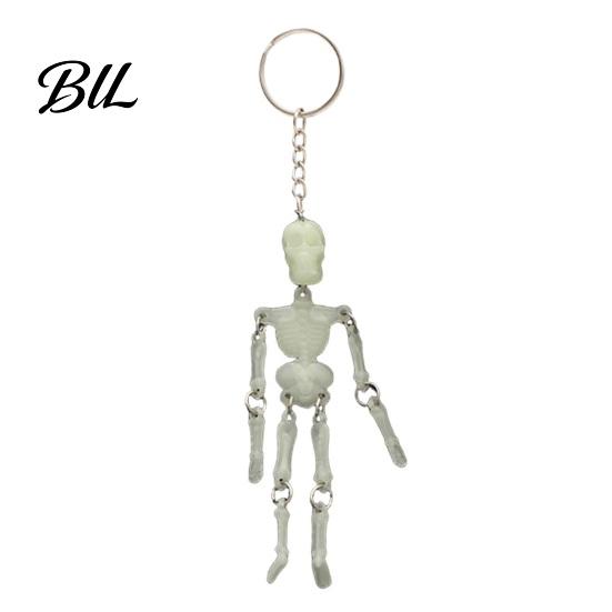 Halloween Party Favors Movable Joints Skeleton Keychain, Glow-in-the-Dark Keyring for Bag Charm Halloween, Handbag Backpack Purse Men Women