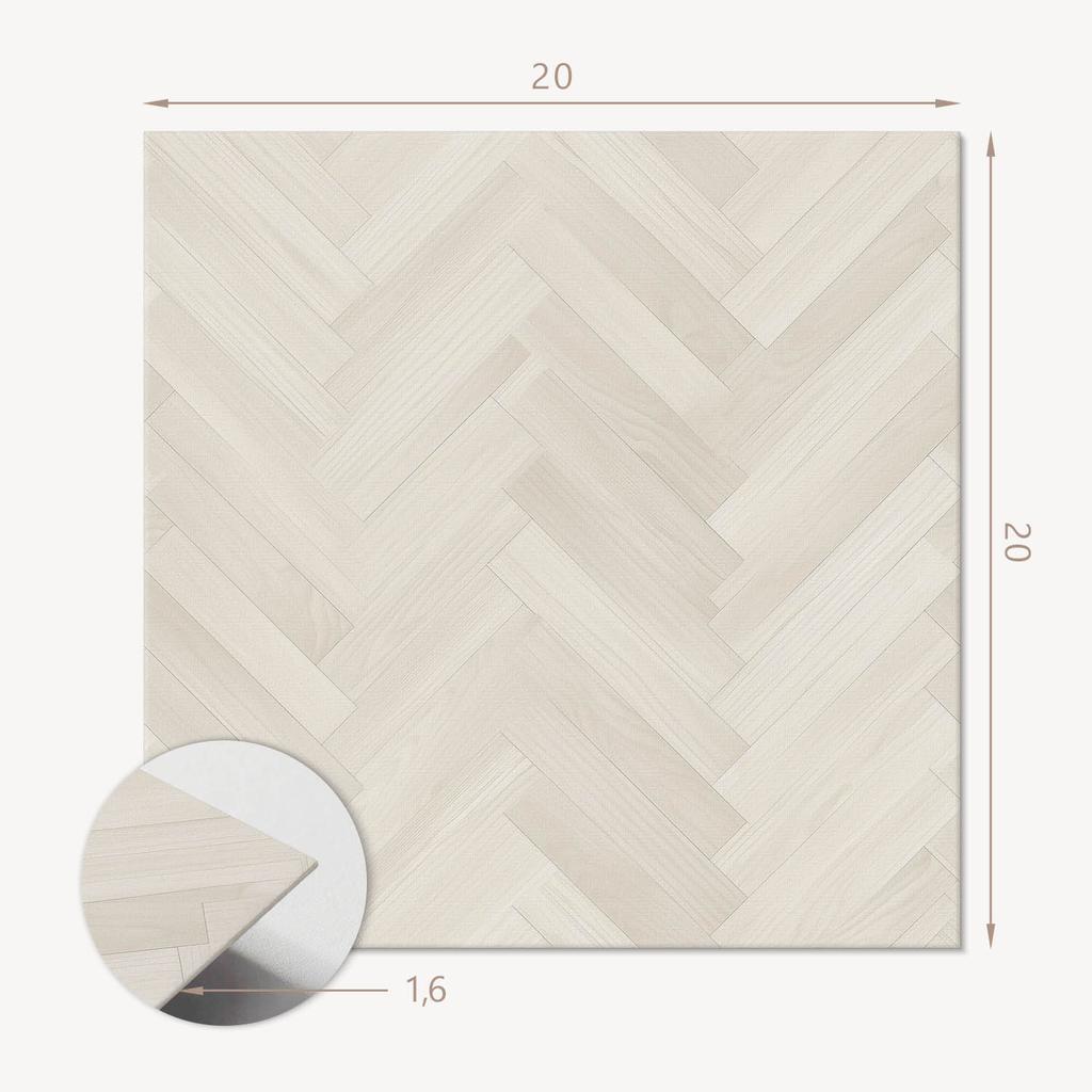 Dekor Ścienne Kafelki Samoprzylepne Do Salonu Wzór Jodełkowy W Drewnie 20X20X20 Cm