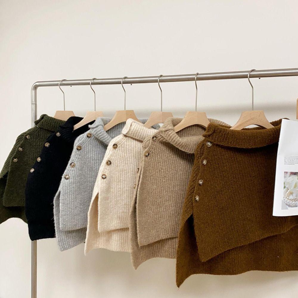 Thicken High Neck Scarf Warm Scarves Knitwear Classic Women Winter Shawl  Women